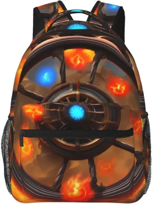 Flaming Flywheel Casual Backpacks, Duffel Bags, *Travel Bags For Work, Hiking, Camping, Outdoor Activities And More.