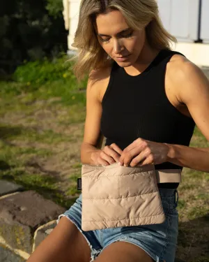 Flat Base Pouch/Clutch (Sand)