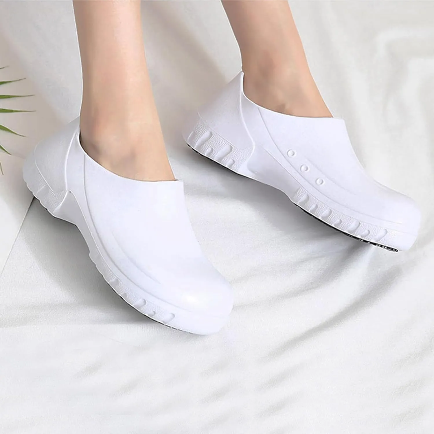 FLIOZY Chef Shoes Men's Professional Non Slip Waterproof Work Shoes Women's Nursing Shoes Garden Shoes for Hospital Garden Kitchen Unisex
