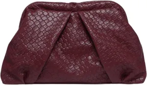 Floerns Women's Vintage Leather Ruched Bag Evening Handbag Dumpling Clutch Purse