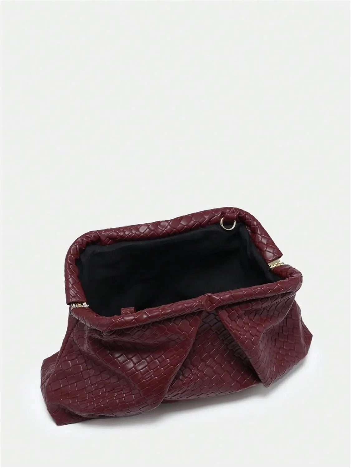 Floerns Women's Vintage Leather Ruched Bag Evening Handbag Dumpling Clutch Purse