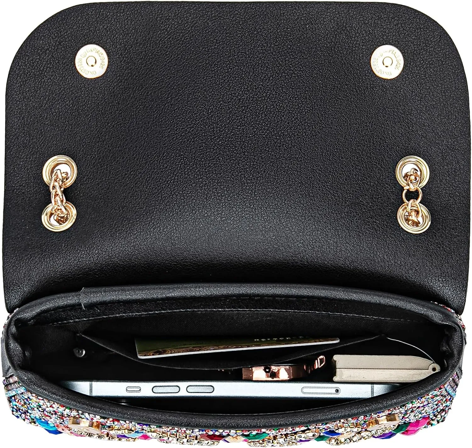 Flower Evening Handbags Chain Strap Square Shoulder Bag Crossbody Bag Crystals Rhinestone Clutch Purse