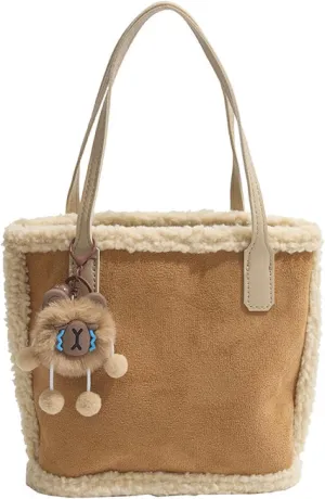 Fluff Tote Bag Bucket Bag Commuter Cabbage Basket Hand Bag