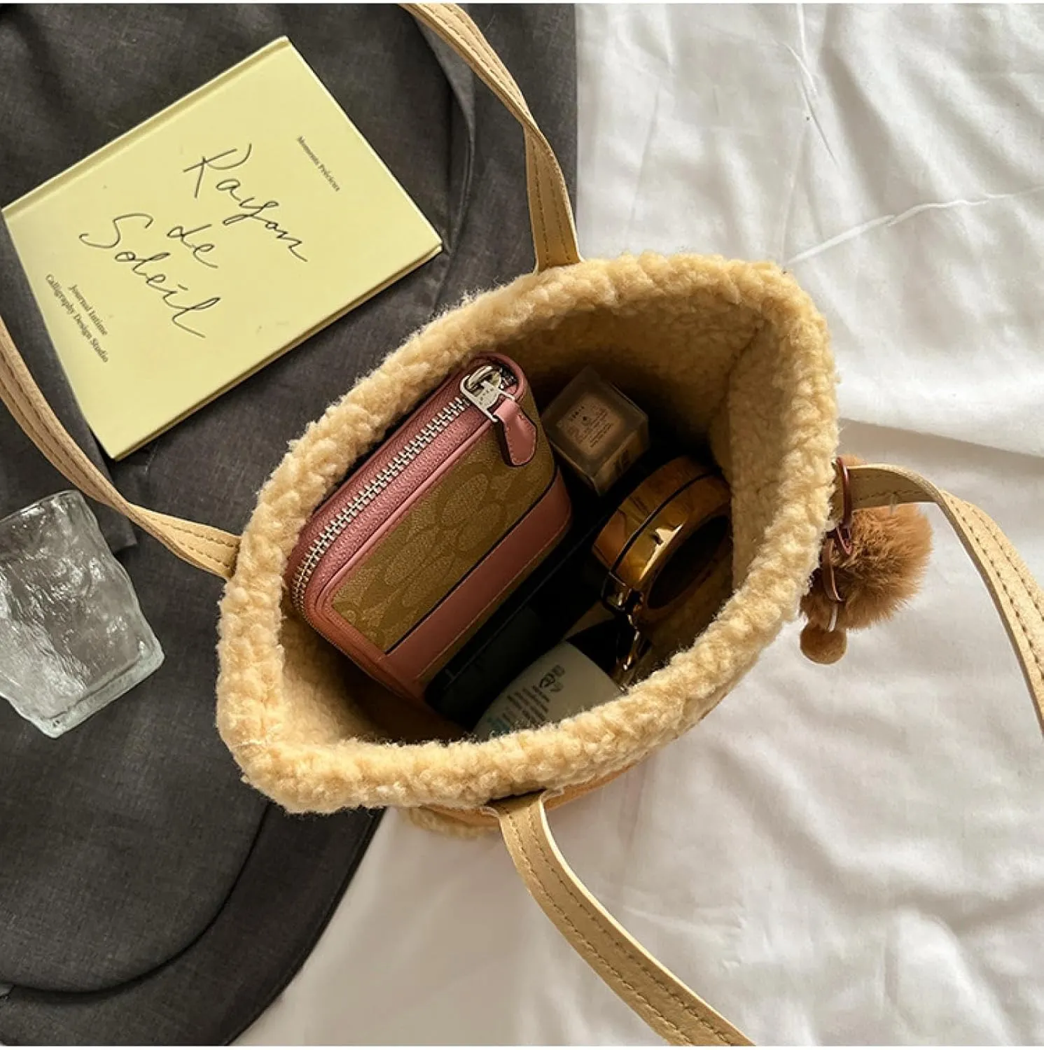 Fluff Tote Bag Bucket Bag Commuter Cabbage Basket Hand Bag