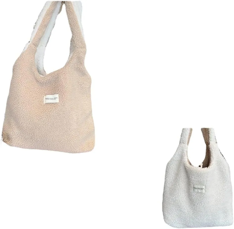 Fluffy Plush Reversible Purse For Women Bag Furry Tote Shoulder Bag Fuzzy Crossbody Bag Gift for Women