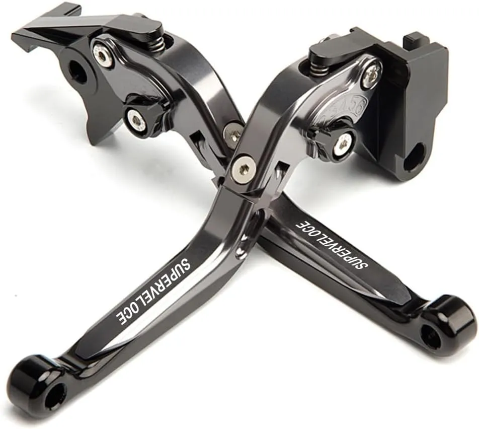 Foldable Retractable Brake Lever Clutch Lever for MV Agusta Superveloce 800 2023-2024, CNC Aluminum Alloy Made (Gray)