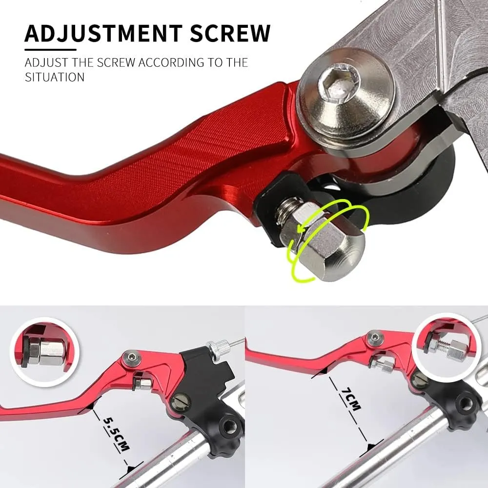 for Hon&da XR400 1996 1997 1998 1999 2000 2001 2002 2003 2004 Motocross Dirt Bike CNC Aluminum Brake Clutch Levers Foldable Lever Motorcycle Pivot Lever Lever (Color : Orange)