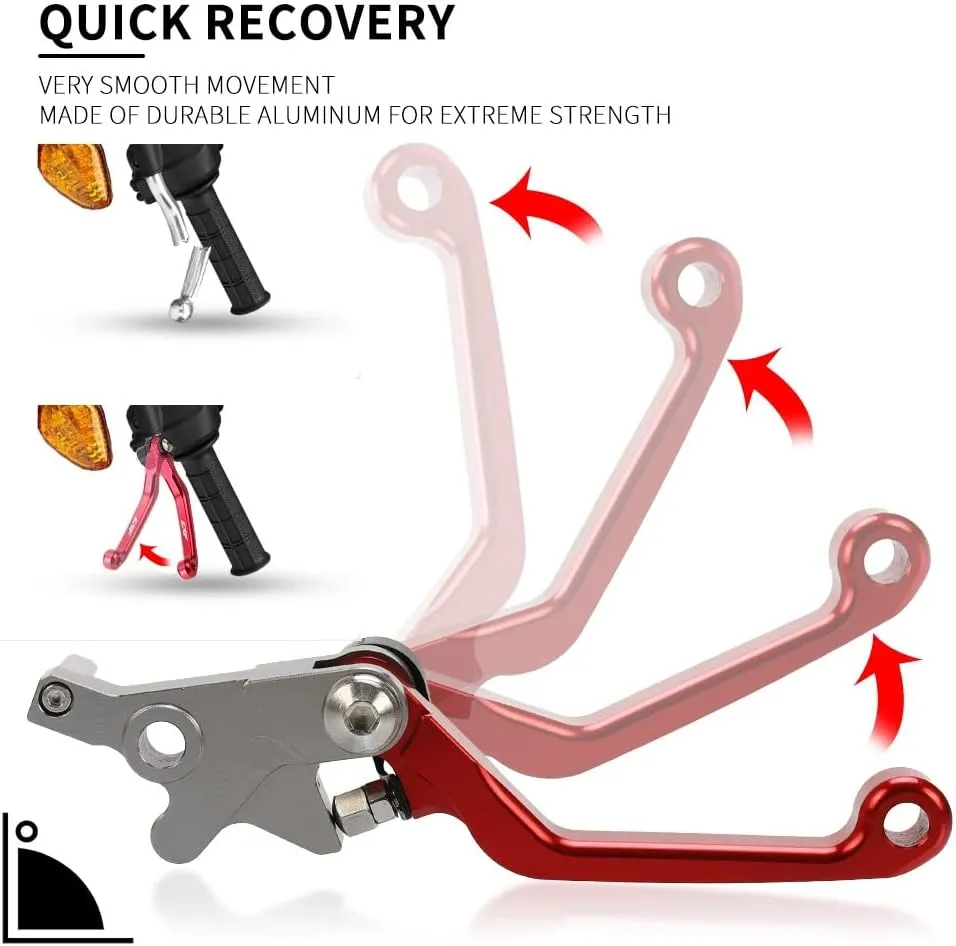 for Hon&da XR400 1996 1997 1998 1999 2000 2001 2002 2003 2004 Motocross Dirt Bike CNC Aluminum Brake Clutch Levers Foldable Lever Motorcycle Pivot Lever Lever (Color : Orange)