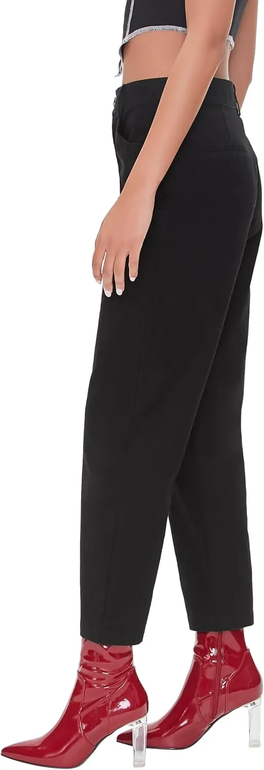 Forever 21 Women's Ankle-Cut Canvas Pants