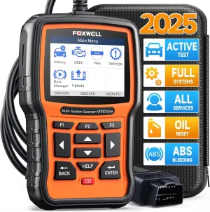 FOXWELL NT510 Elite Fit For VW Scan Tool, Full System Diagnostic Scanner Fit For Volkswagen Audi Skoda Seat, Bidirectional Scan Tool With 31  Resets, OBD2 Scanner Code Reader With Battery Registration