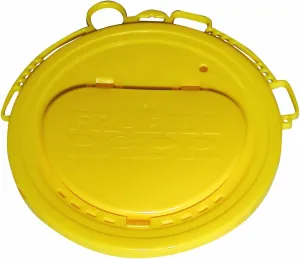 Frabill Deluxe Bucket Lid | Snap-On Lid with Accessory Slots for Premium Organization and Ease of Access to Bait and Gear