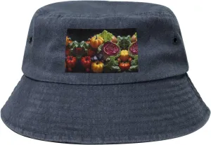 Fresh Cabbage Cowboy Fisherman hat - Suitable for Outdoor Fishing, Beach Party, Daily wear Multifunctional hat Navy Blue