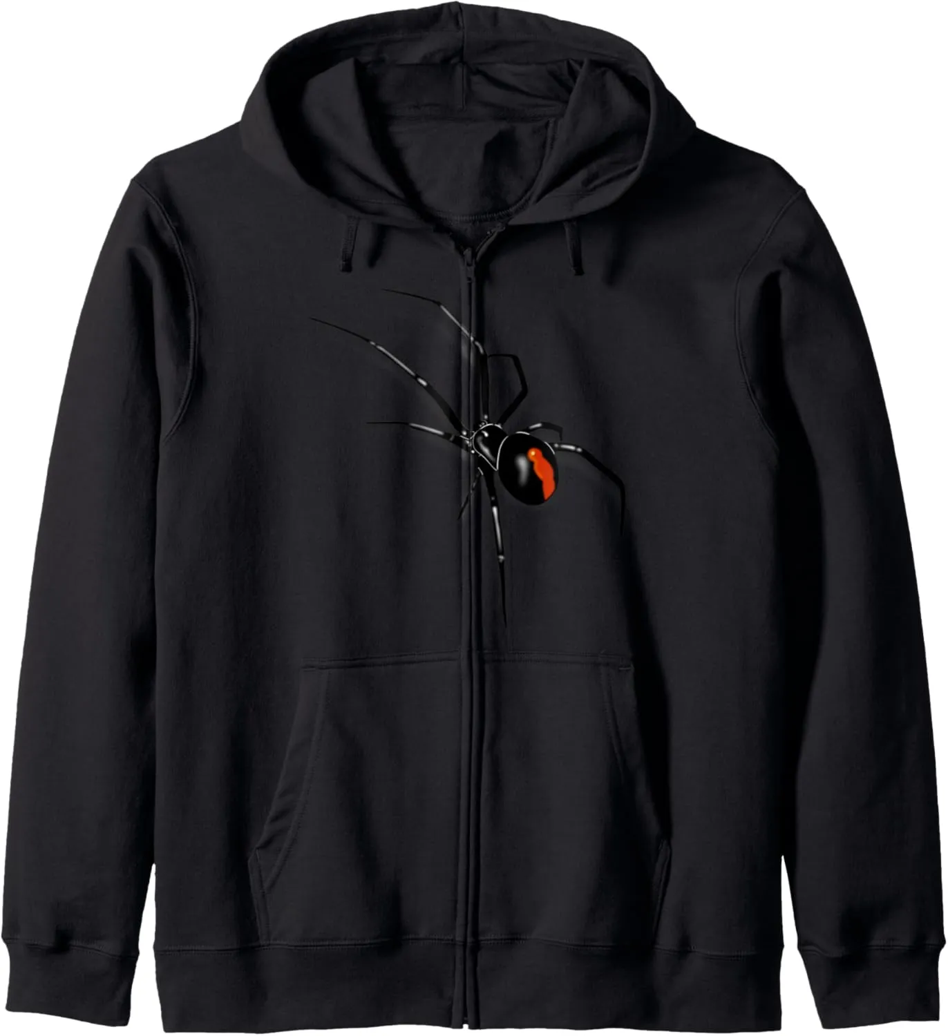 Fun and Scary looking Redback spider t-shirt for Halloween. Zip Hoodie