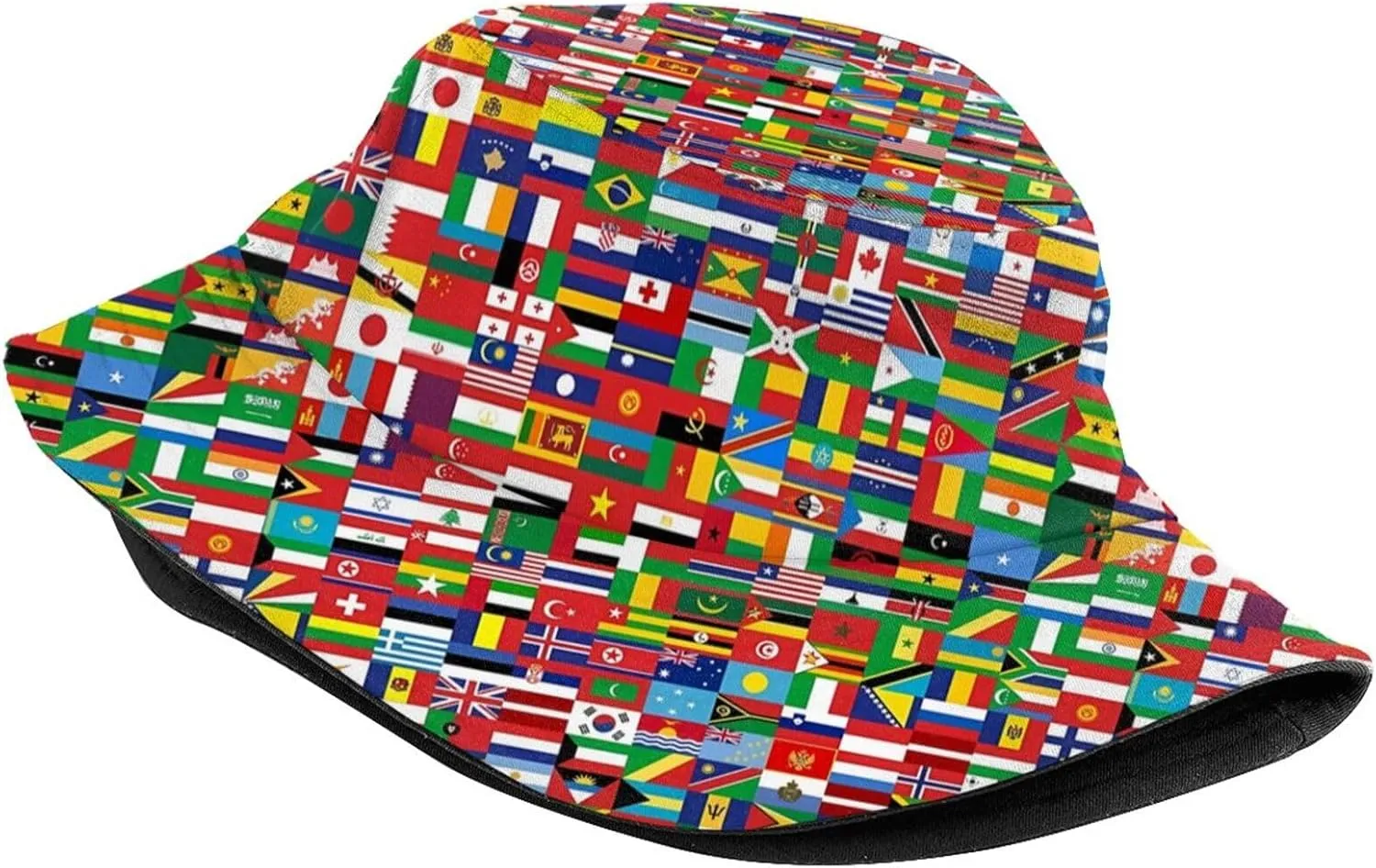 Funny Flag Bucket Hats Packable Travel Beach Sun Hat Wide Brim Fisherman Caps for Women Men