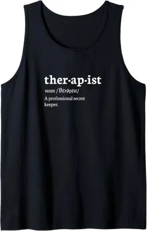 Funny Therapist Definition Professional Secret Holder Tank Top