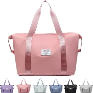 FUNSEED Tote Bag with Multiple Pockets, Weekender Travel Overnight Gym Bag, Work Shopping Handbag