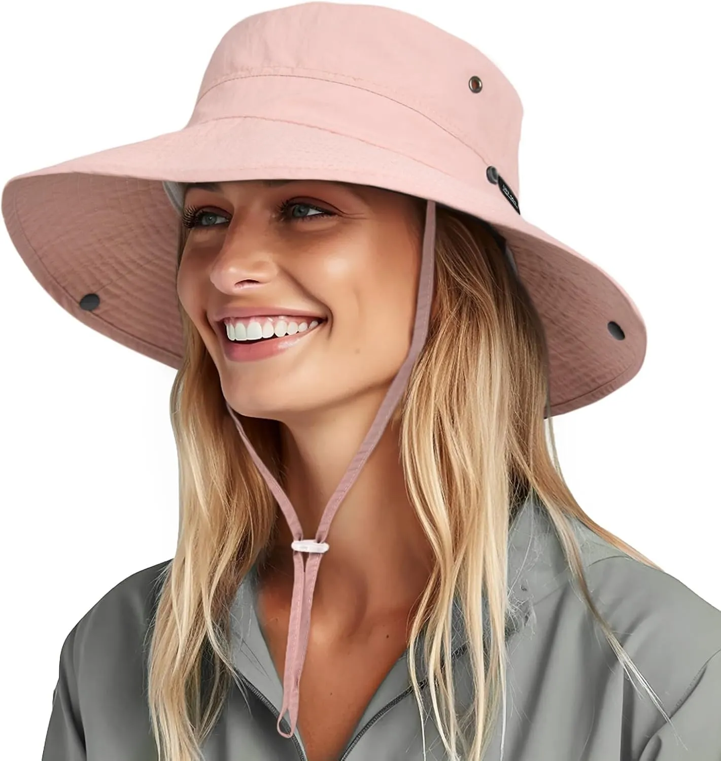 FURTALK Sun Hats for Women Ponytail UPF 80  Beach Summer Hat Wide Brim Packable Cowboy Hat