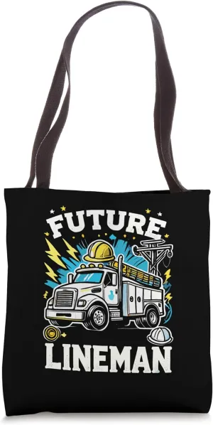 Future Lineman Truck Job for Electricians Cable Splicer Tote Bag