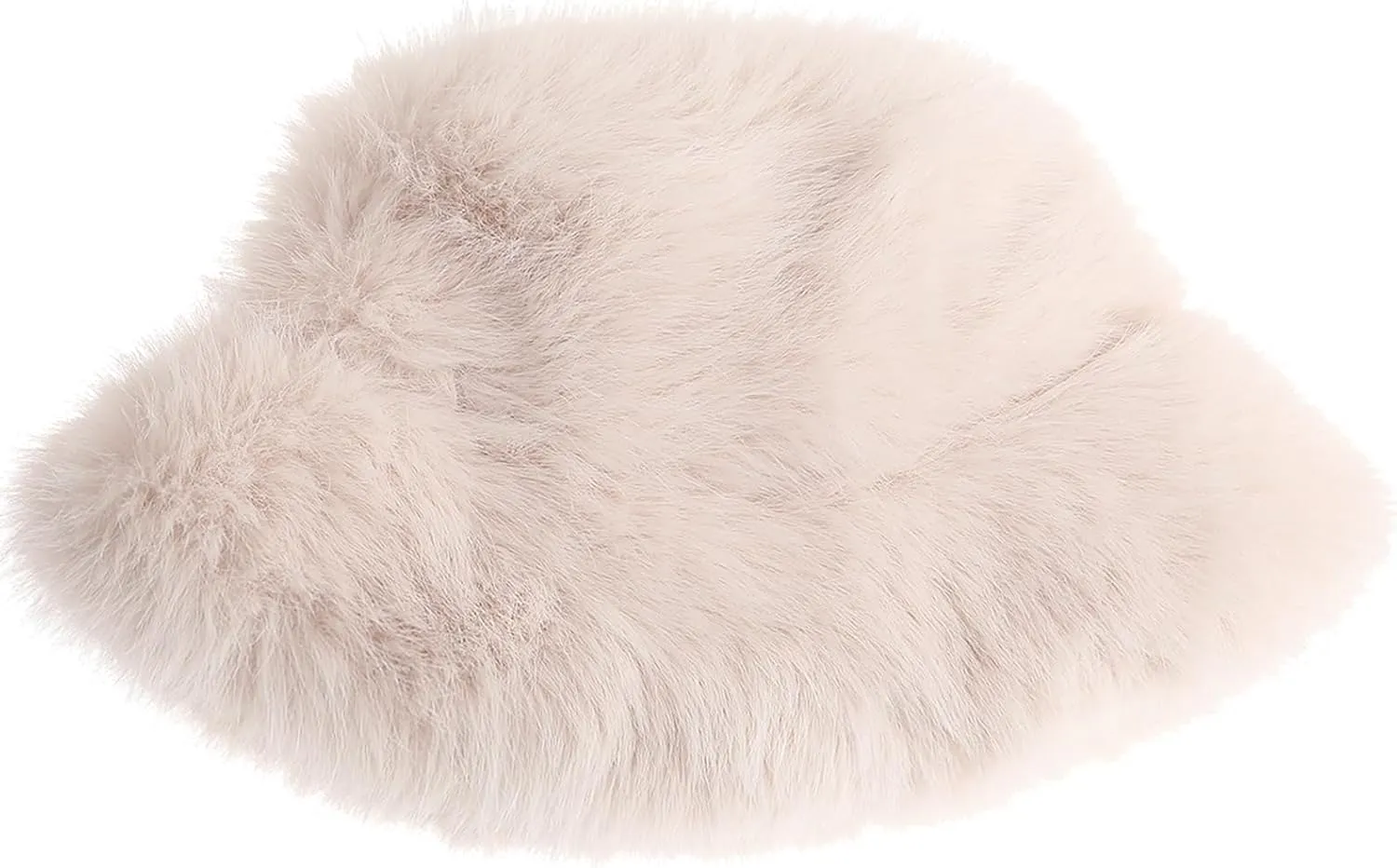 Fuzzy Bucket Hat for Women Fluffy Faux Fur Warm Luxurious Winter Bucket Hat Fisherman Cap