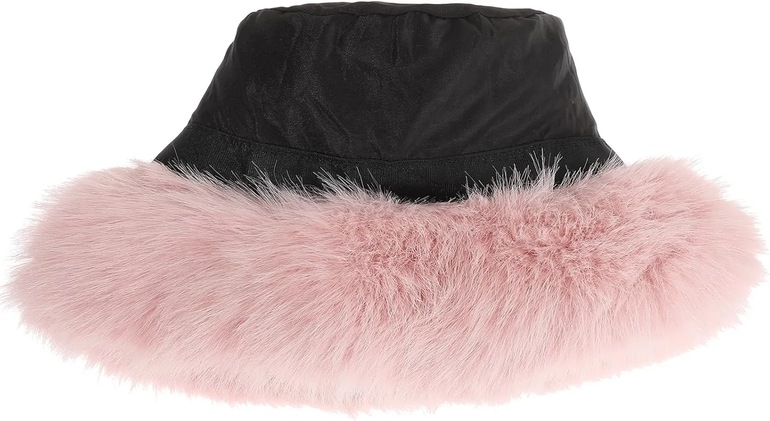 Fuzzy Bucket Hat for Women Fluffy Faux Fur Warm Luxurious Winter Bucket Hat Fisherman Cap
