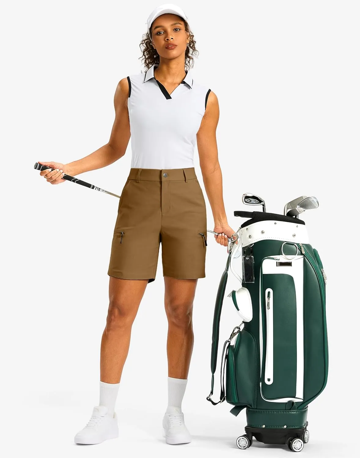 G Gradual Women's 7" Hiking Cargo Shorts Quick Dry Lightweight Golf Outdoor Work Summer Travel Shorts with Pockets