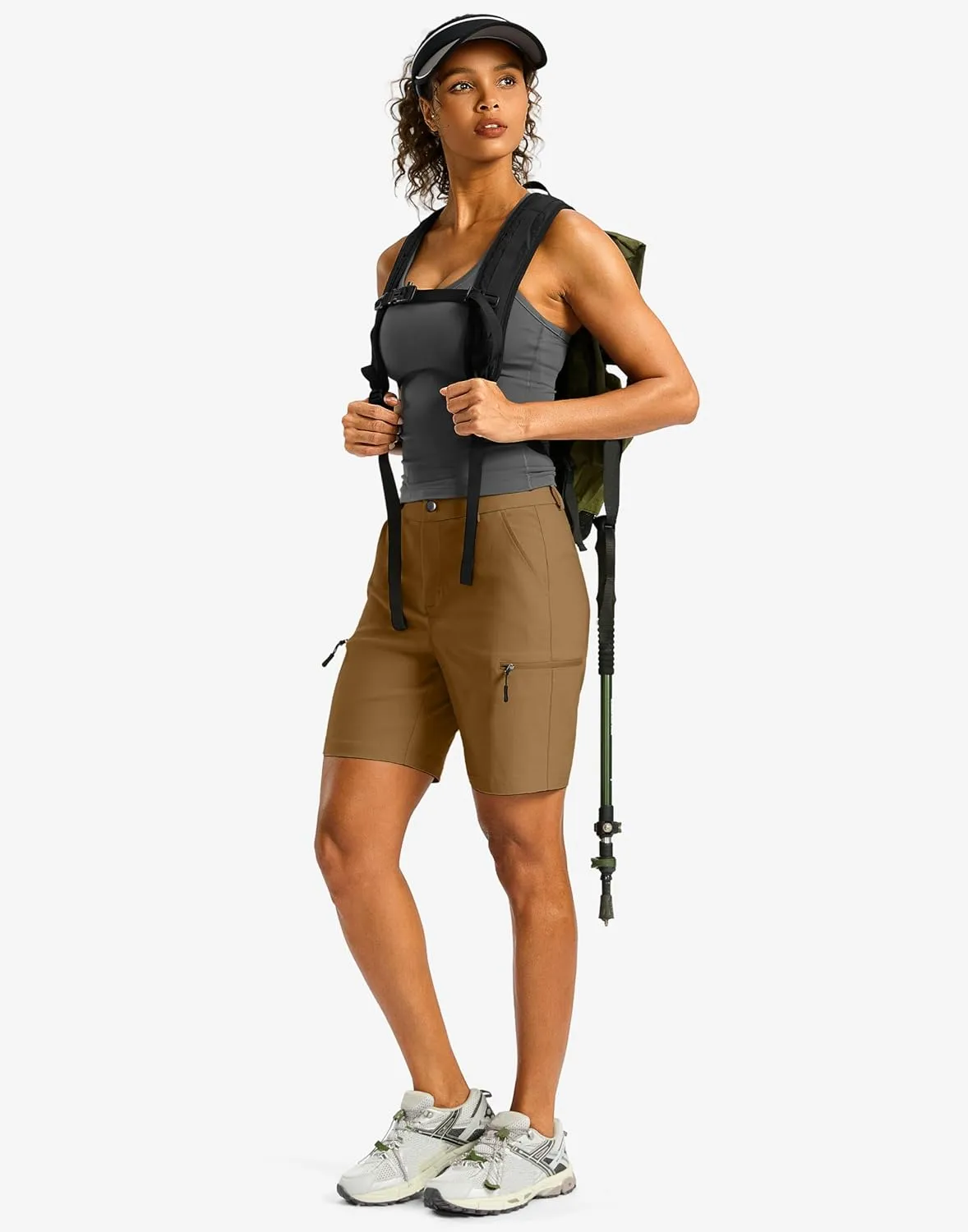 G Gradual Women's 7" Hiking Cargo Shorts Quick Dry Lightweight Golf Outdoor Work Summer Travel Shorts with Pockets