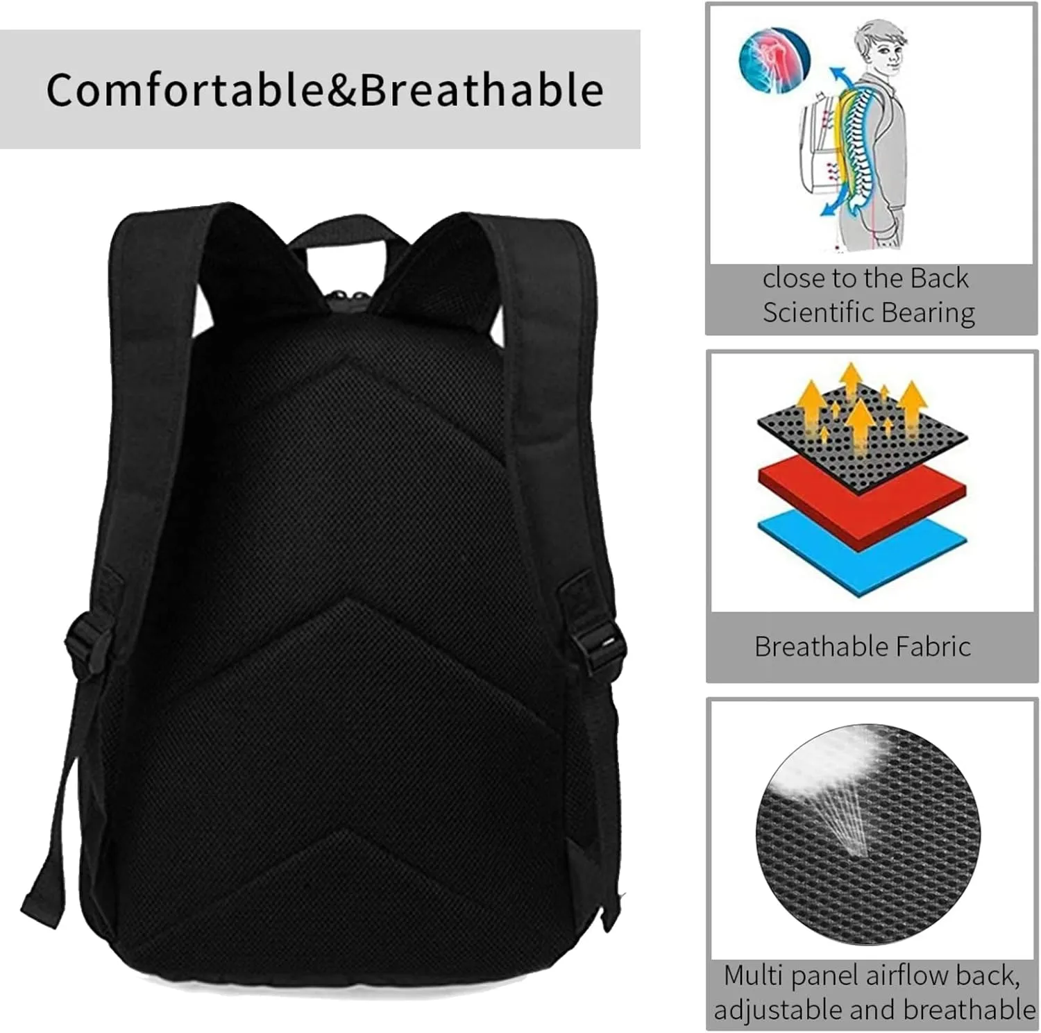 Galaxy Fox Pattern Backpack,Lightweight School College Bookbag Casual Student Travel Laptop Daypack - 17inch