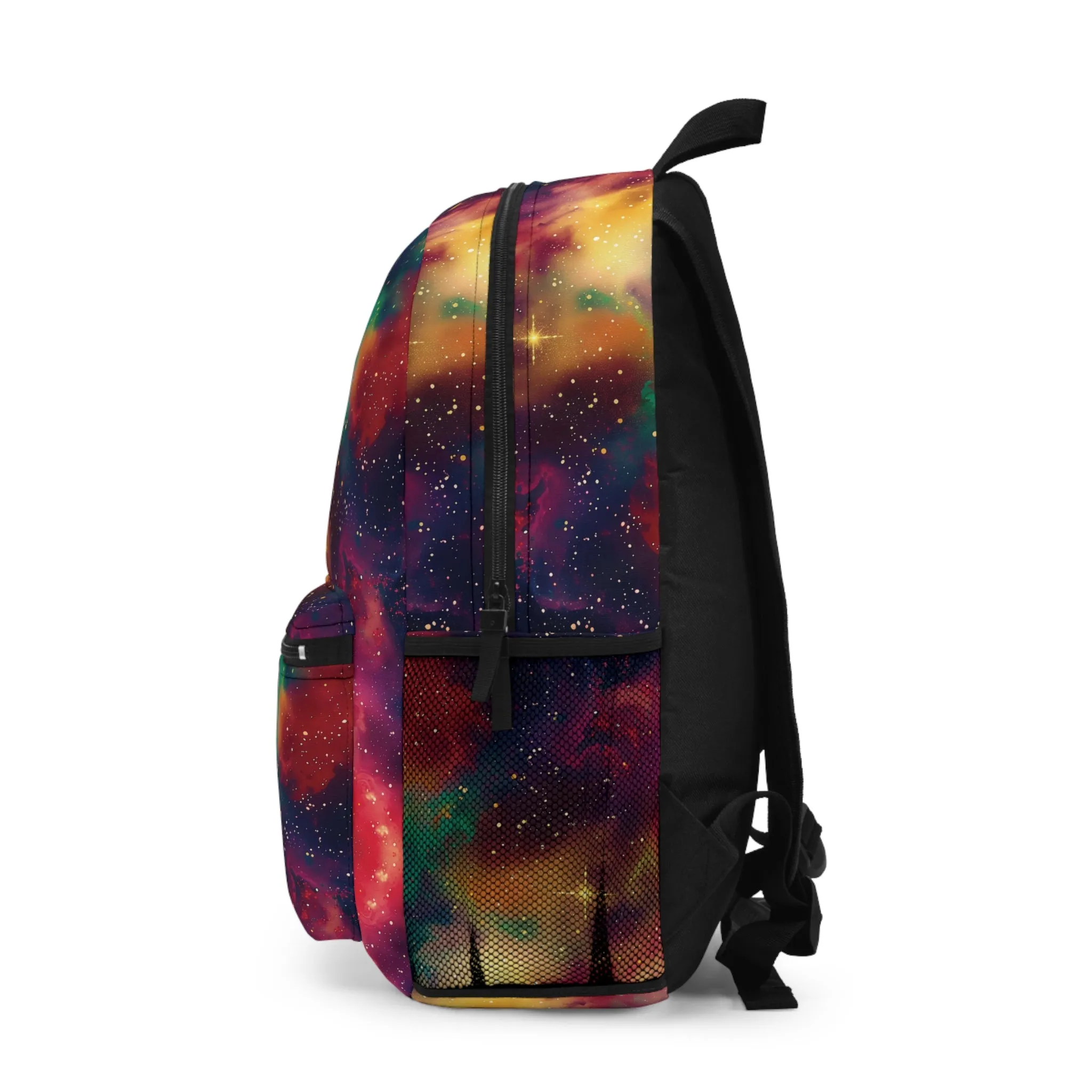Galaxy Print Vibrant Pattern Backpacks For Men Women Kids School Travel, Capacity School Backpacks