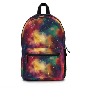 Galaxy Print Vibrant Pattern Backpacks For Men Women Kids School Travel, Capacity School Backpacks