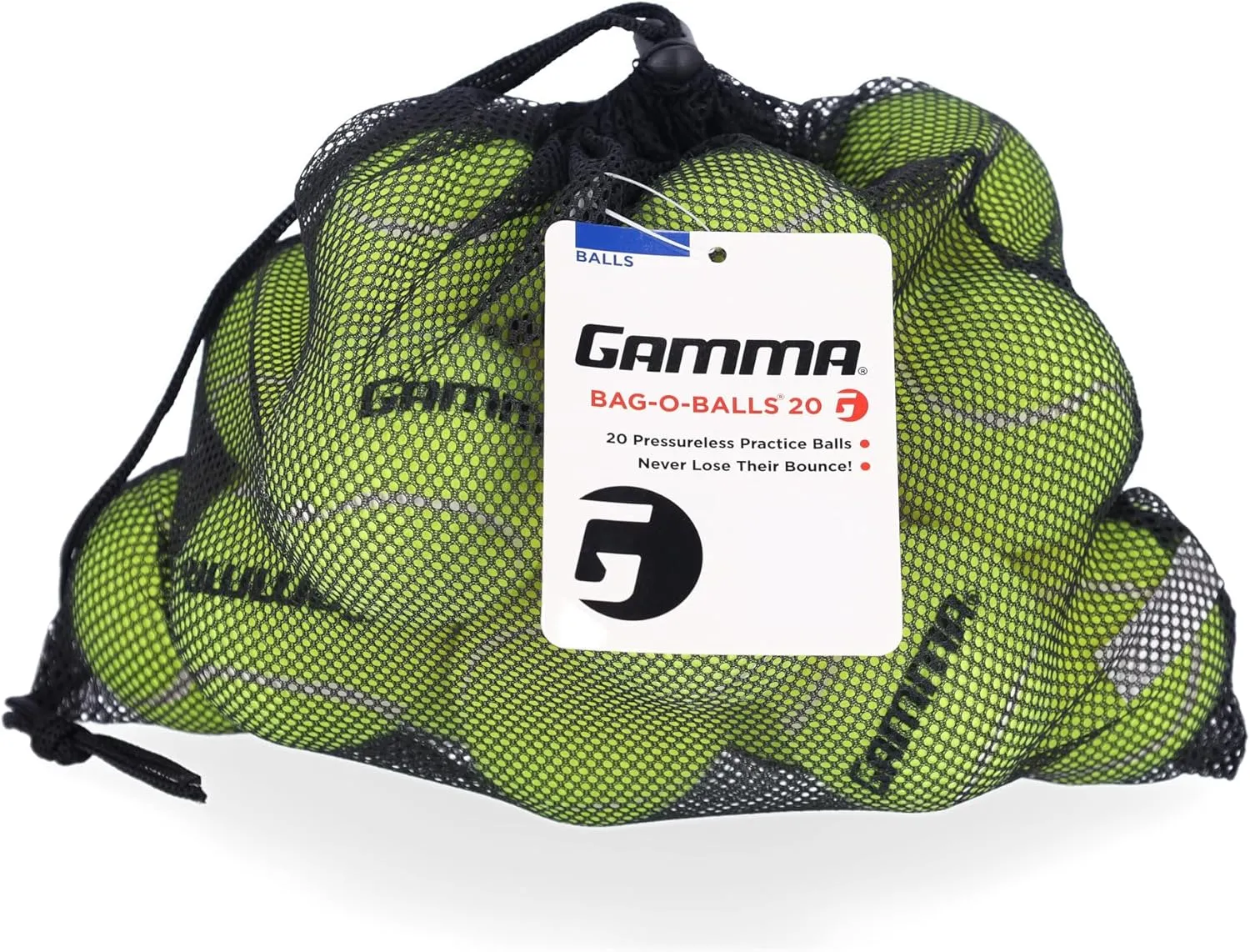 GAMMA Sports Pressureless Tennis Ball Bags, 12 Bag, 18 Bag, Yellow Tennis Balls, Multiple Colors, Practice, Court, Pet Toys, Colored Tennis Balls, Durable Construction