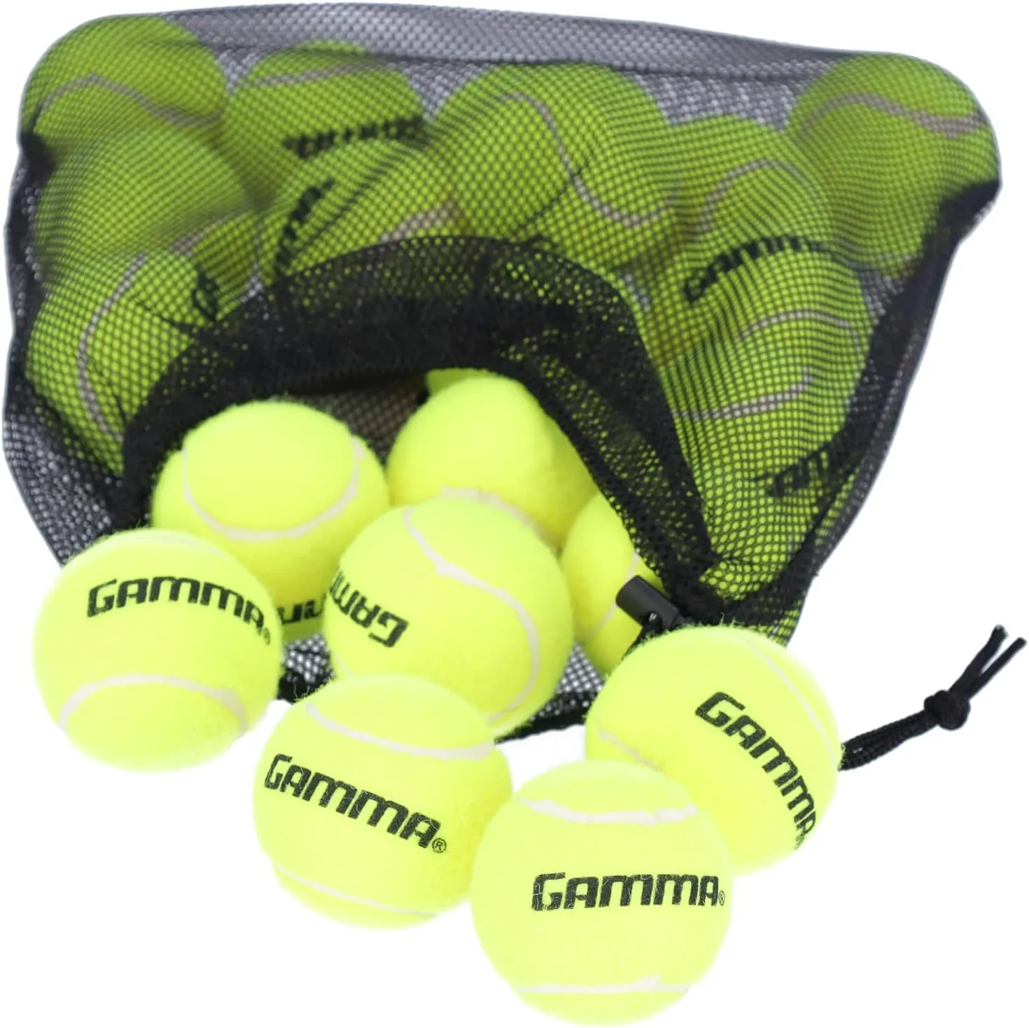 GAMMA Sports Pressureless Tennis Ball Bags, 12 Bag, 18 Bag, Yellow Tennis Balls, Multiple Colors, Practice, Court, Pet Toys, Colored Tennis Balls, Durable Construction