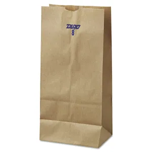 General GK8500 #8 Paper Grocery Bag, 35lb Kraft, Standard 6 1/8 x 4 1/6 x 12 7/16, (Case of 500 Bags)