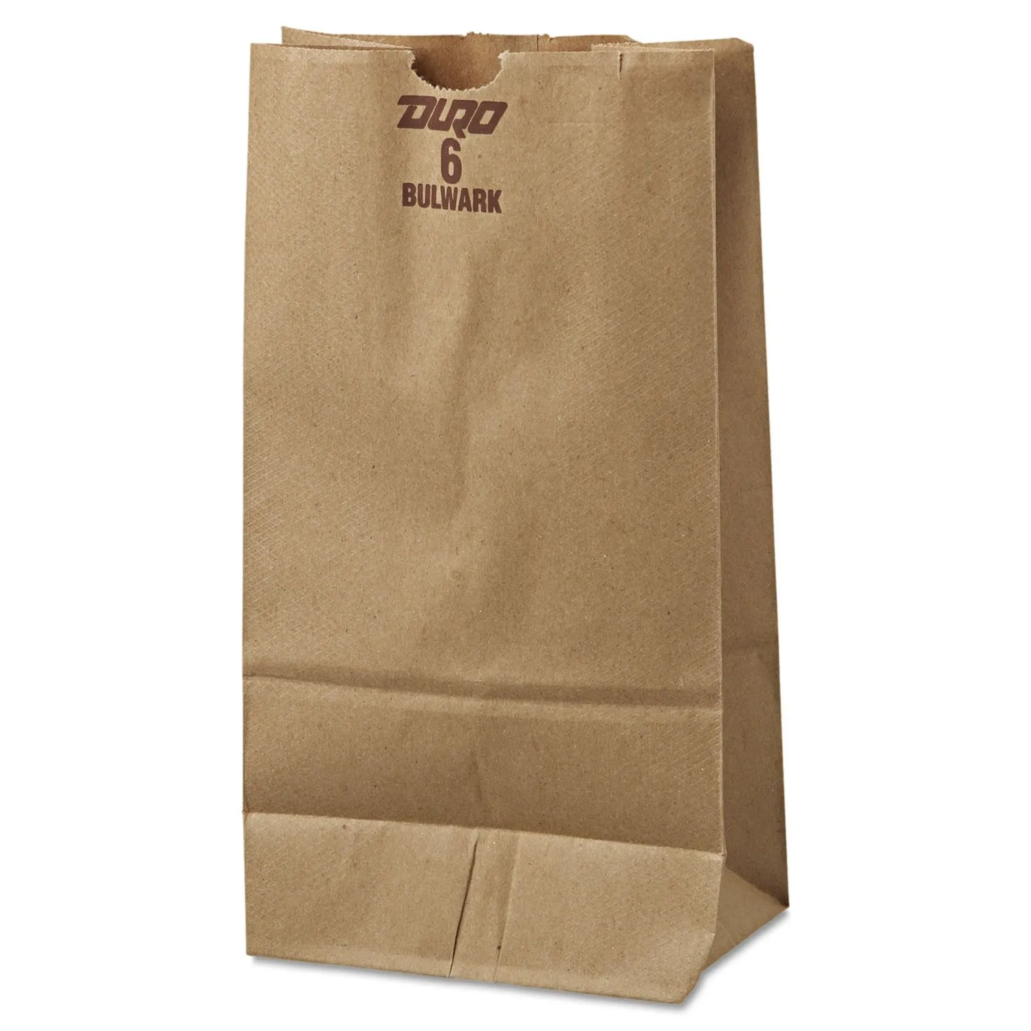 General GX6500#6 Paper Grocery Bag, 50lb Kraft, Extra-Heavy-Duty 6 x 3 5/8 x 11 1/16, 500 bags
