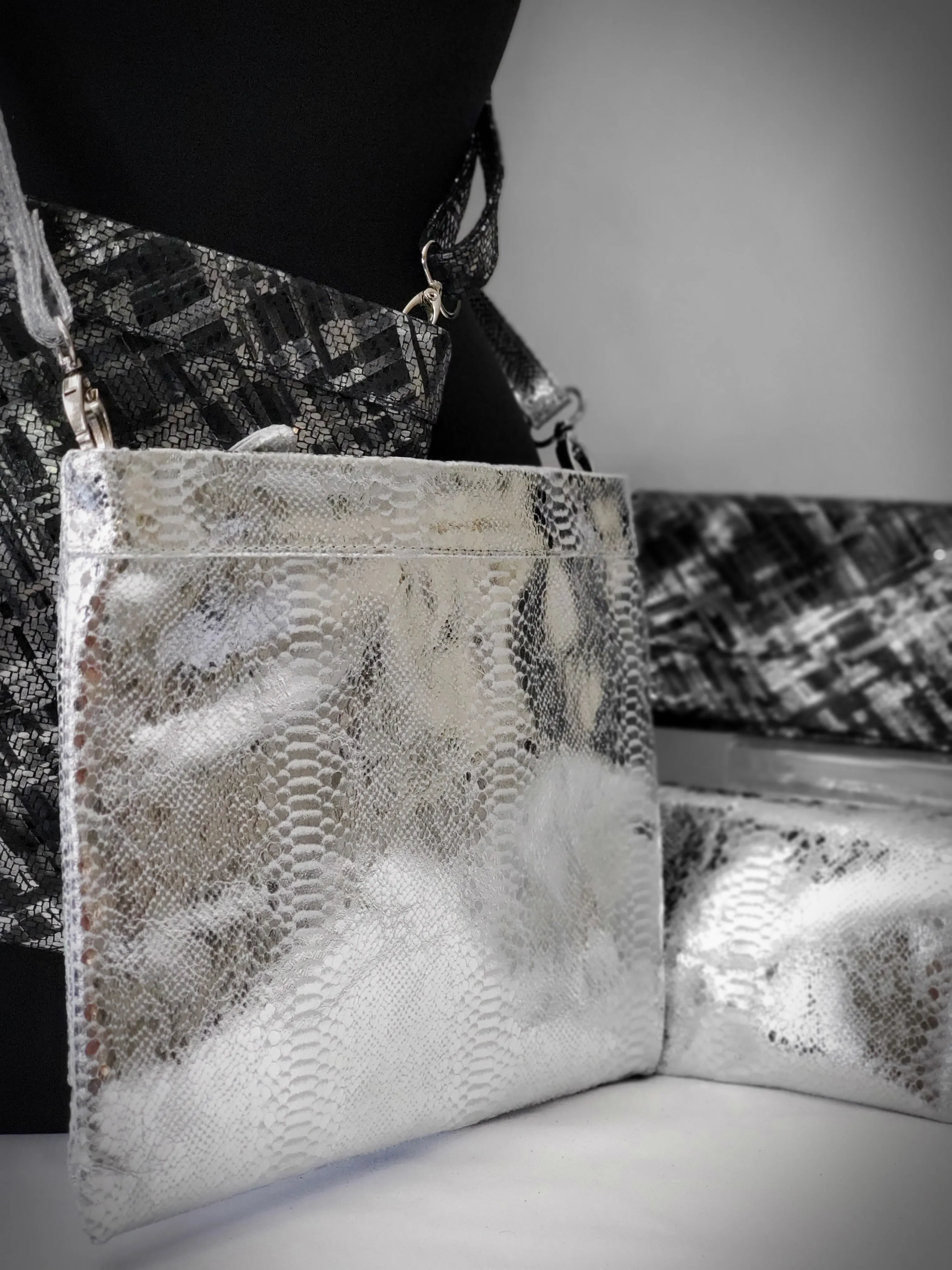 Genuine Leather Crossbody Convertible Clutch