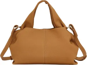 Genuine Leather Retro Shoulder Crossbody Bag for Women, Chic Dumpling Bag and Cute Cloud Handbag for Women