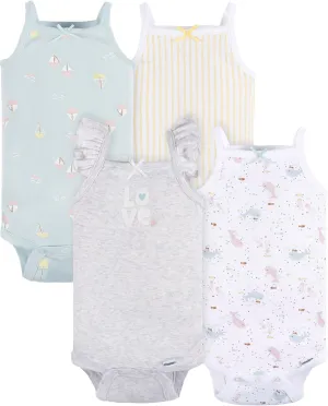 Gerber Baby Girls' Multipack Sleeveless Onesies Bodysuit