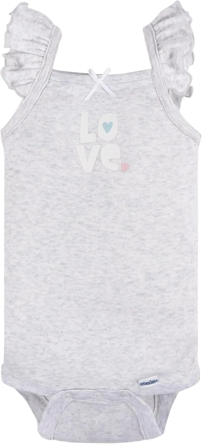 Gerber Baby Girls' Multipack Sleeveless Onesies Bodysuit