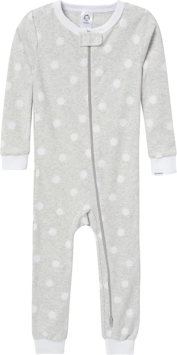 Gerber Unisex-Baby 3-Pack Snug Fit Footless One-Piece Cotton Pajamas