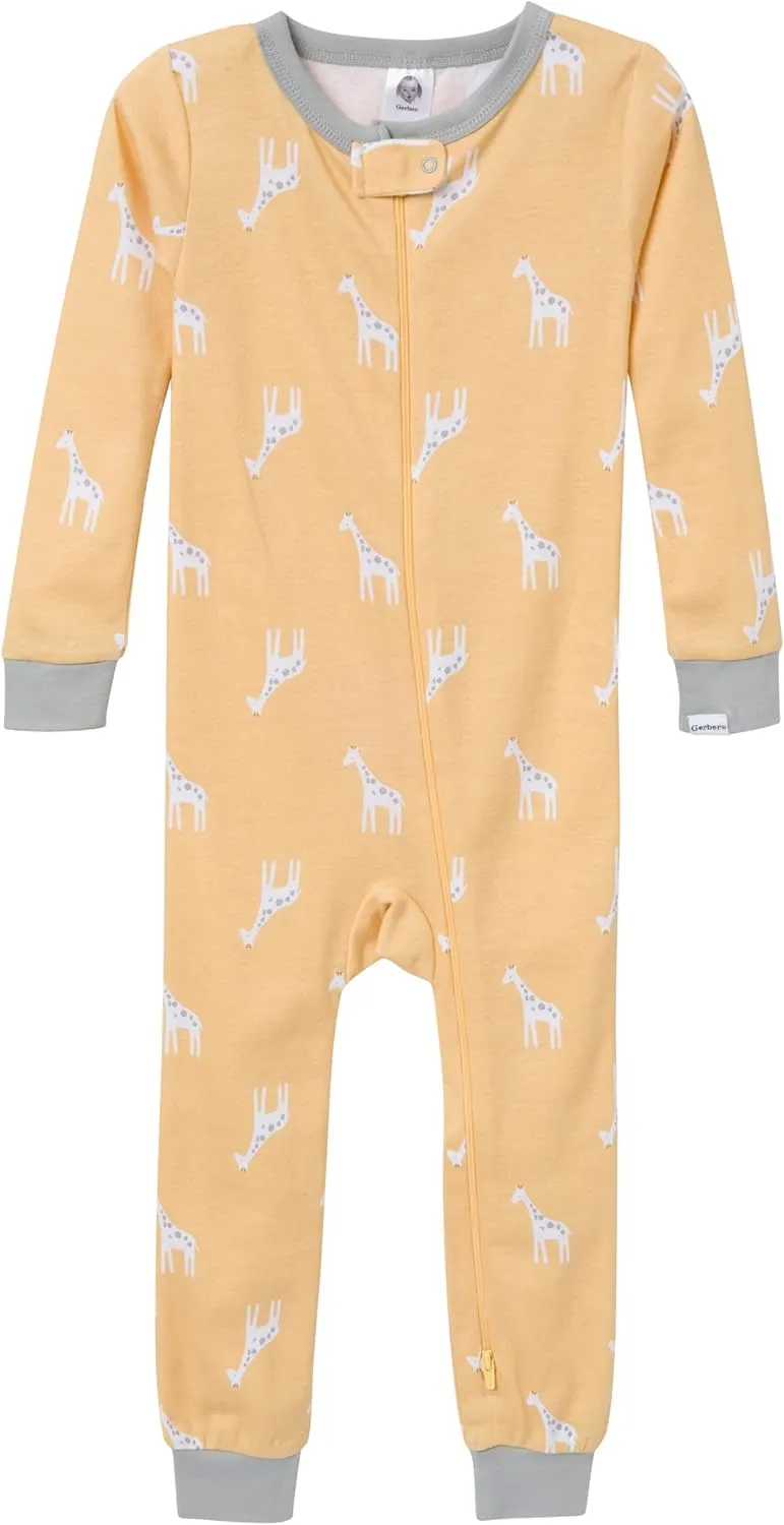 Gerber Unisex-Baby 3-Pack Snug Fit Footless One-Piece Cotton Pajamas