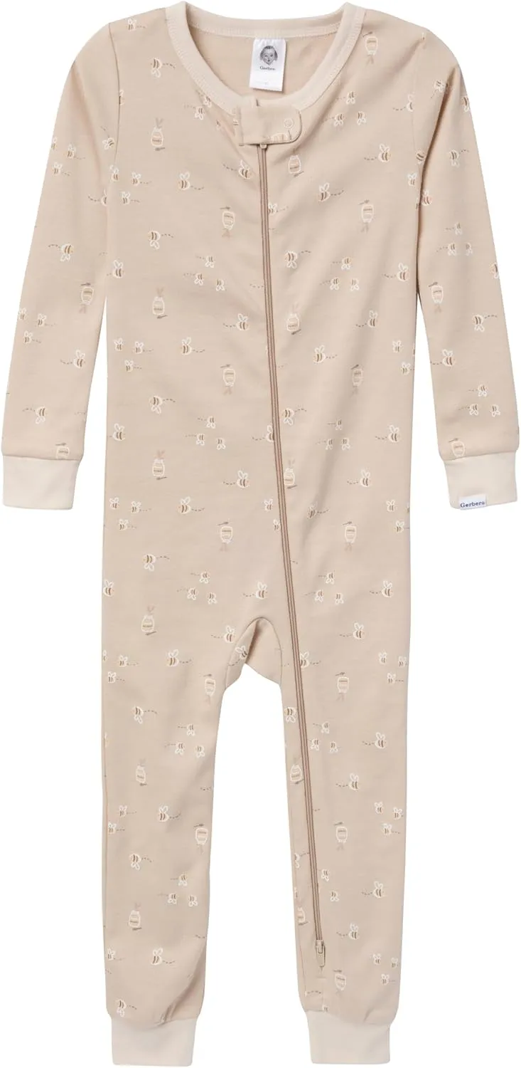 Gerber Unisex-Baby 3-Pack Snug Fit Footless One-Piece Cotton Pajamas
