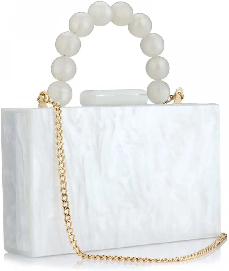 Gets Acrylic Clutch Purses for Women with Marbling Purses and Handbags Elegant Banquet Evening Crossbody Bag