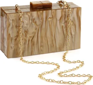 Gets Acrylic Clutch Purses for Women with Marbling Purses and Handbags Elegant Banquet Evening Crossbody Bag