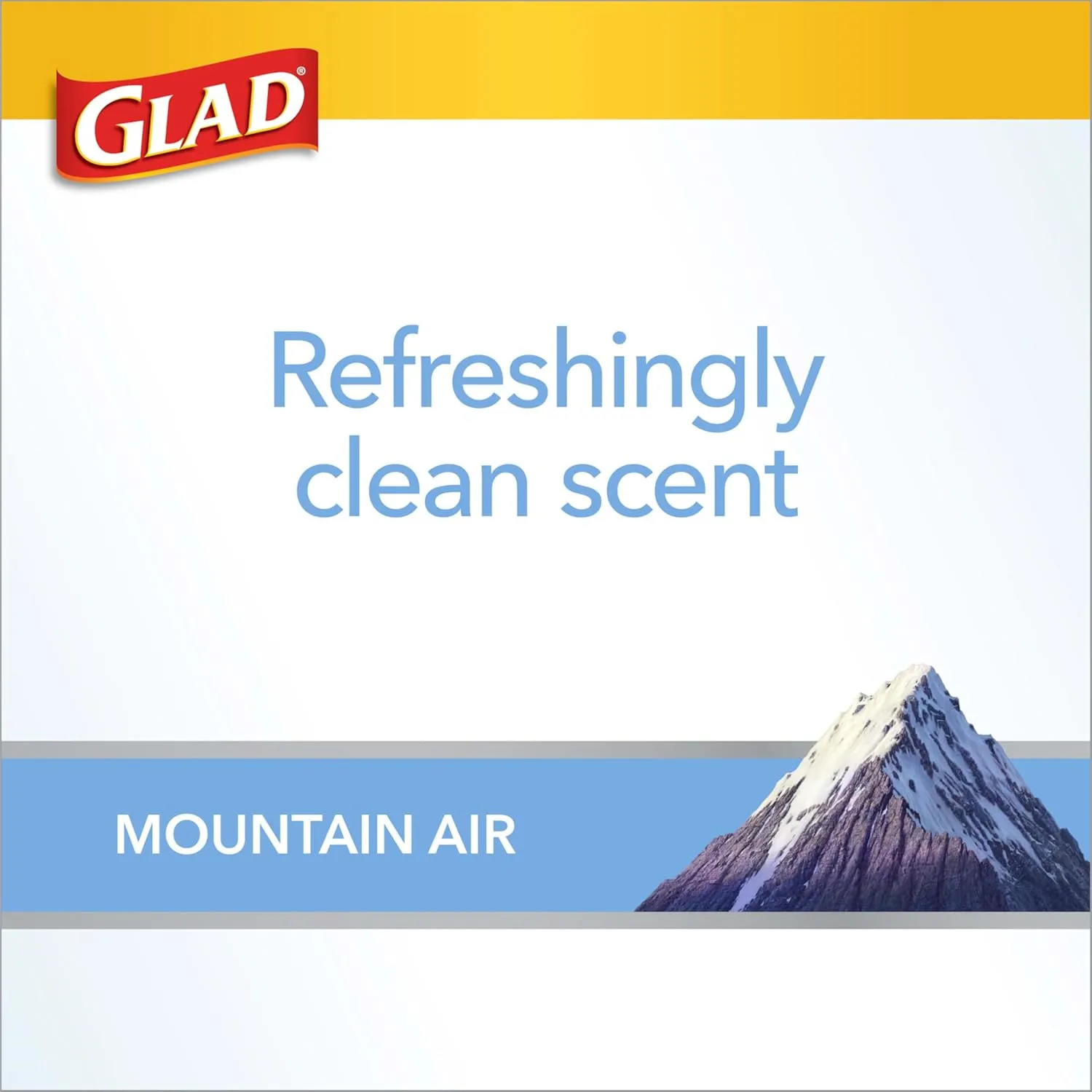 Glad ForceFlex MaxStrength with Clorox Trash Bags, 13 Gal, Mountain Air, 90 Ct, Pack May Vary