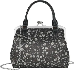 GM LIKKIE Kiss Lock Purses and Handbags, Vintage PU Leather Clutch Purses for Women, Top Handle Evening Handbag