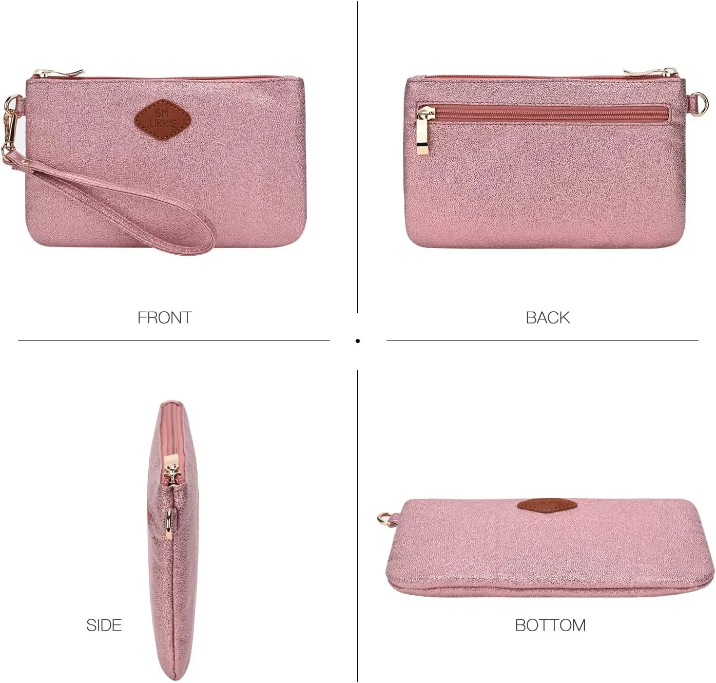 GM LIKKIE Wristlet Purse for Women, Evening Clutch Purse with strap for Party and Prom, Beach Bag for Summer