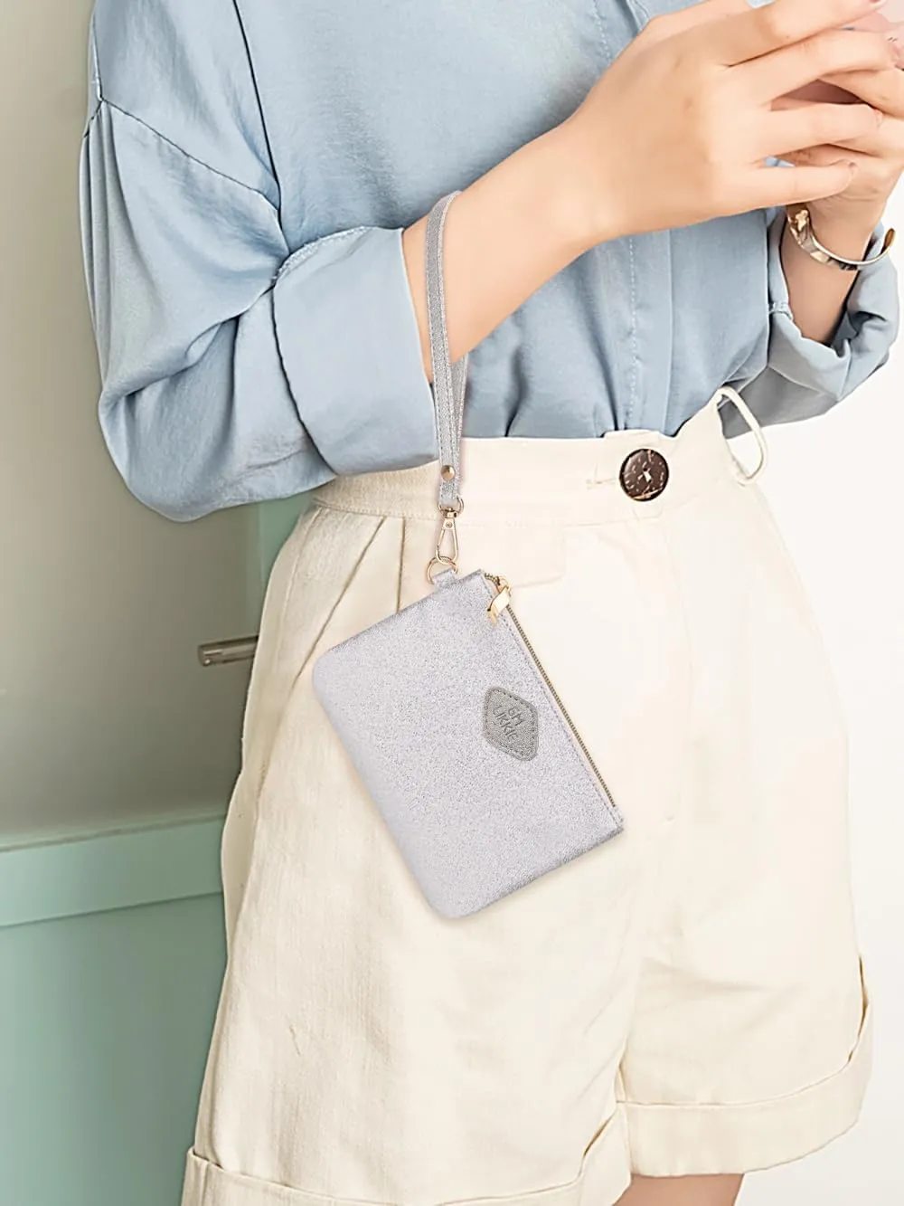 GM LIKKIE Wristlet Purse for Women, Evening Clutch Purse with strap for Party and Prom, Beach Bag for Summer