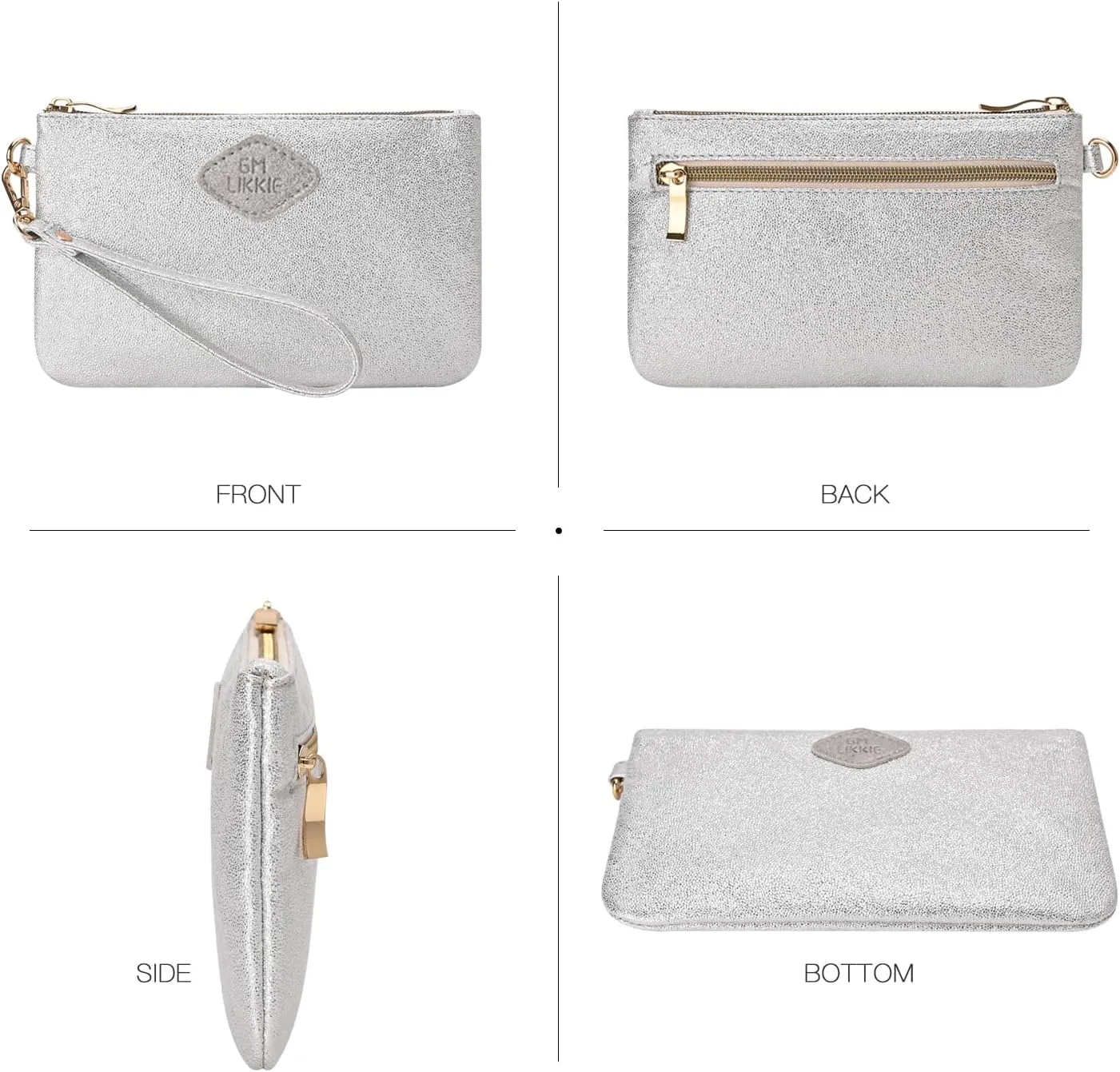 GM LIKKIE Wristlet Purse for Women, Evening Clutch Purse with strap for Party and Prom, Beach Bag for Summer