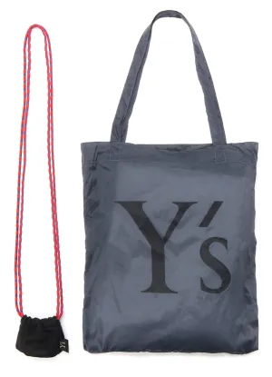 GREY RIPSTOP ECOBAG WITH POUCH