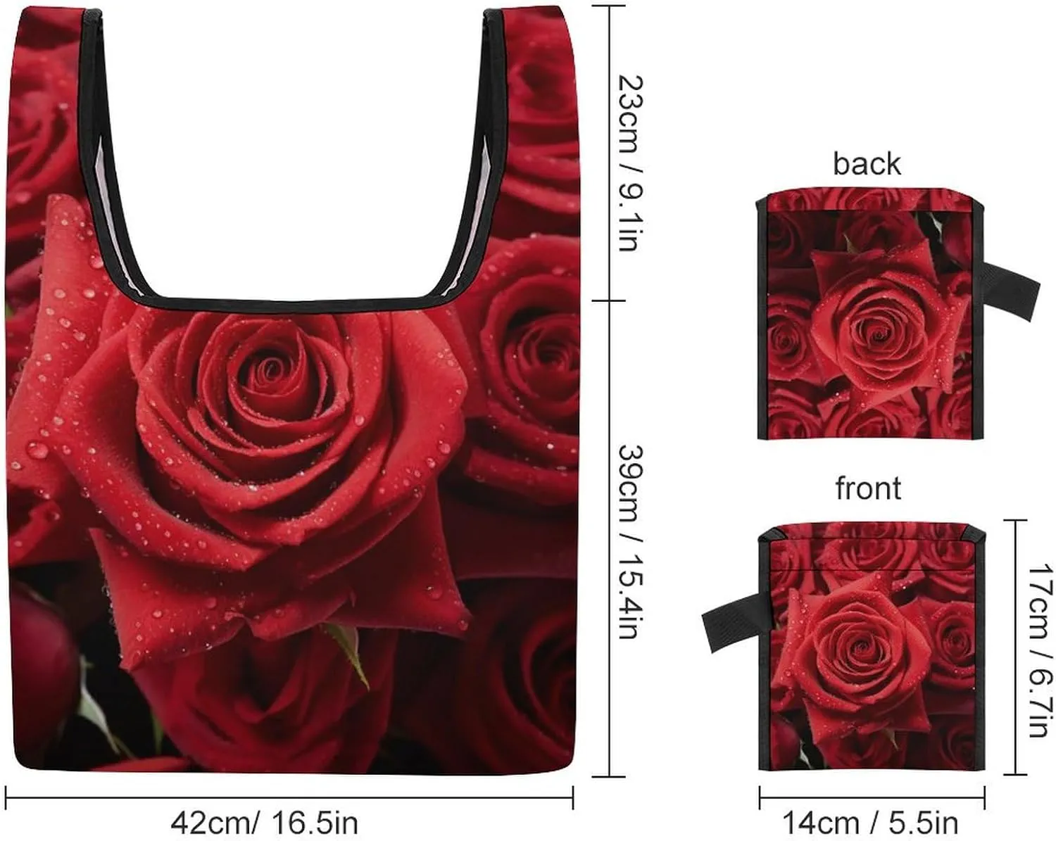 Grocery Bag Reusable Tote Bag Foldable Round Ball Christmas Tree Shopping Bag Handbag Washable Shoulder Bag for Travel
