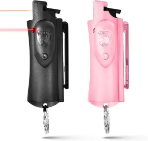 Guard Dog Security Pepper Spray Self Defense for Women, Men, OC Spray, AccuFire World’s Only Laser Sight Pepper Spray Keychain with Belt Clip for Quick Access, 16 Feet Range